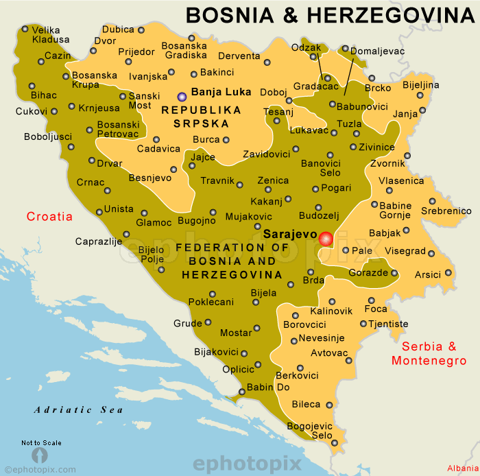 bosnia-herzegovina-political-map